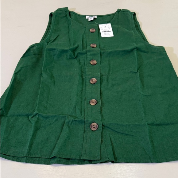 J. Crew Linen-blend button-front shell Size XS - Picture 2 of 9